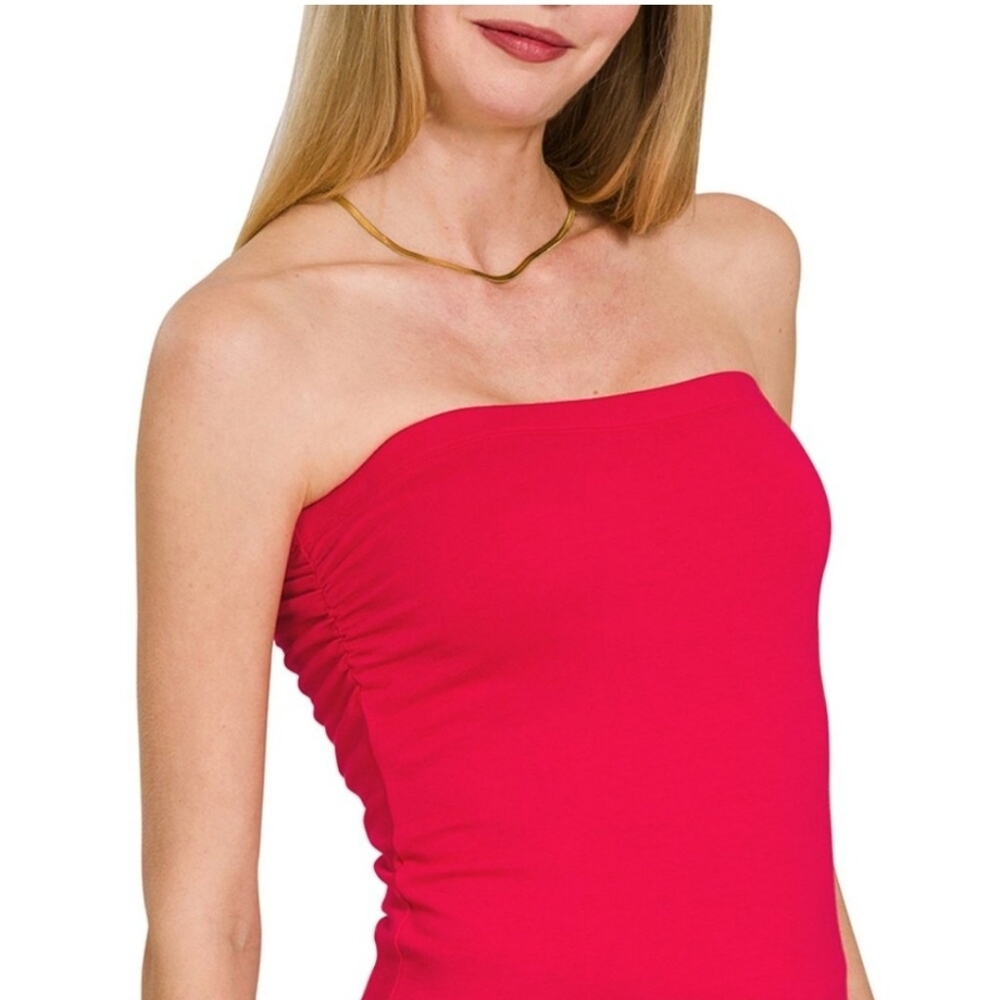Zenana Red Tube Top
